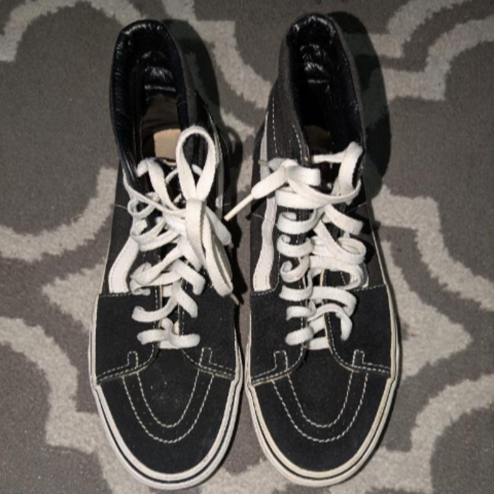 Black & White suede Vans